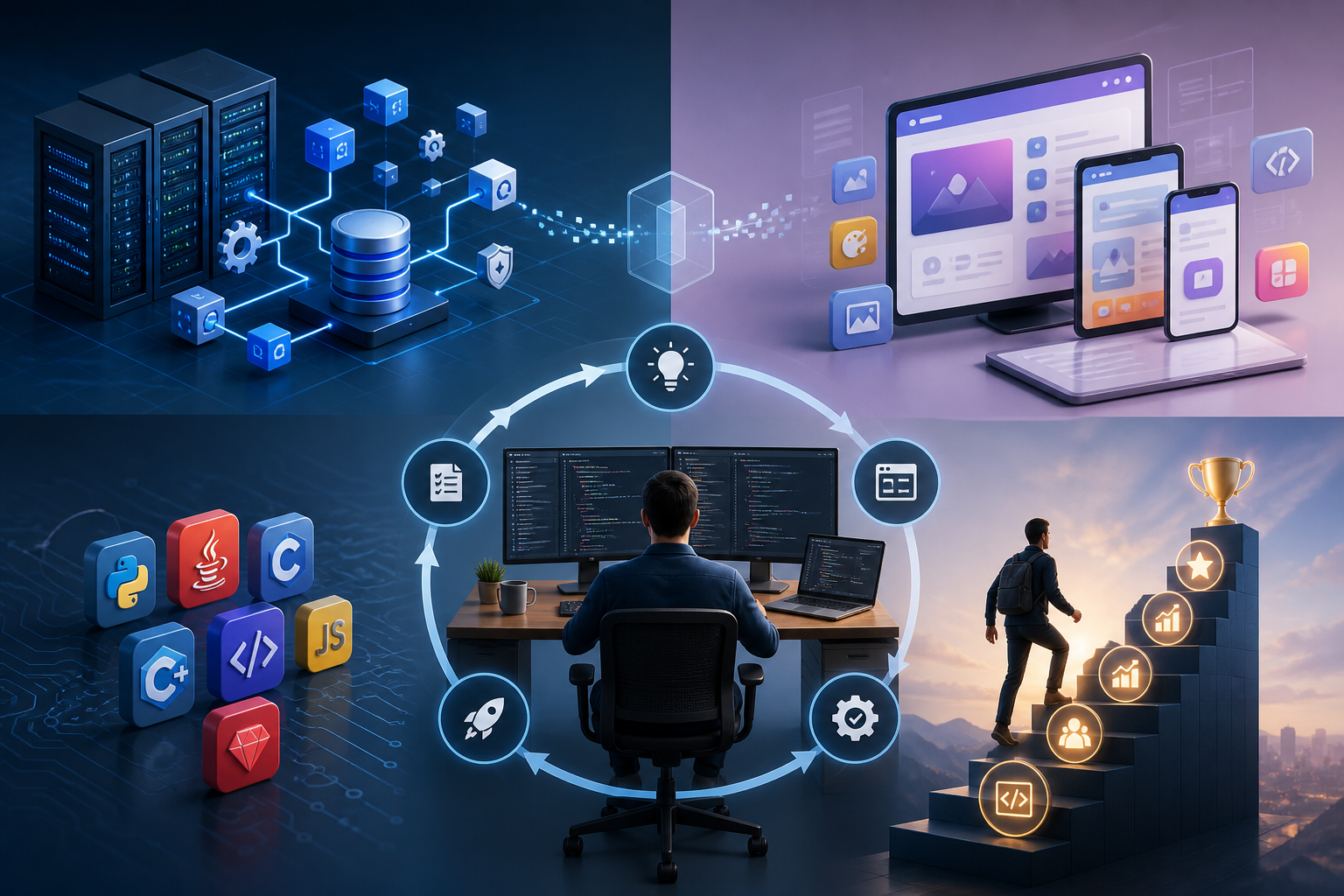 Backend và Frontend khác nhau thế nào? Hướng dẫn cho người mới học IT