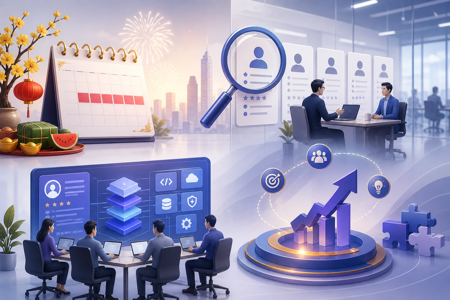 Lịch nghỉ Tết Nguyên đán 2027 và kế hoạch tuyển dụng nhân sự sau Tết