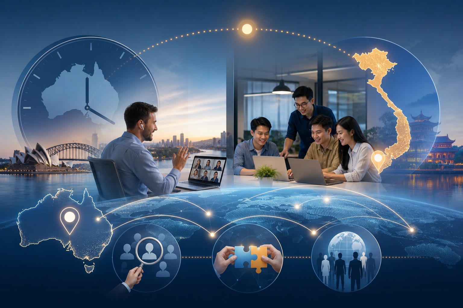 Australian Time Zone and Vietnam Development Teams: How Does Offshore Collaboration Work?