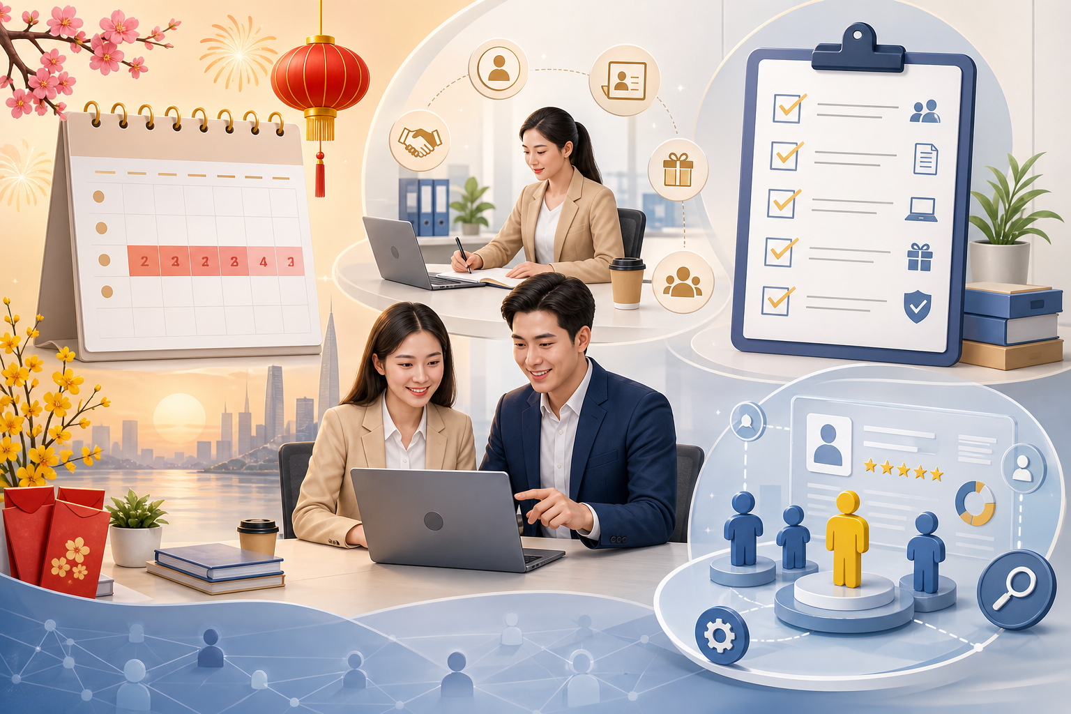 Lịch nghỉ Tết 2027 dành cho HR: Checklist công việc trước kỳ nghỉ