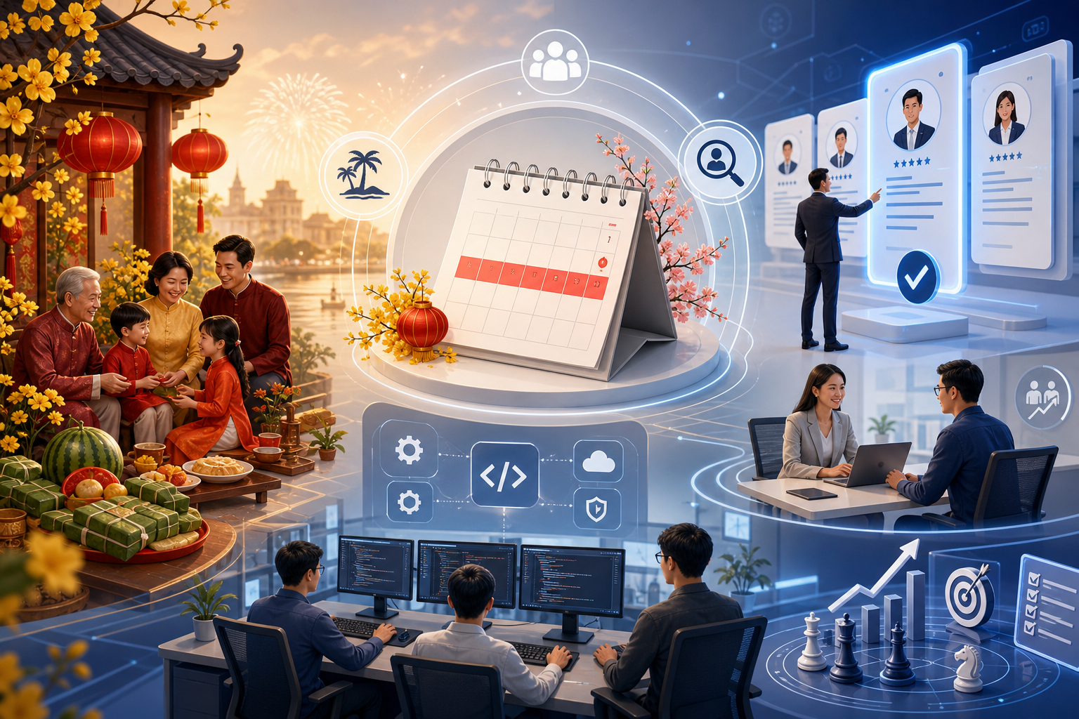 Tết 2027 nghỉ bao nhiêu ngày? Ảnh hưởng thế nào đến kế hoạch tuyển dụng IT?